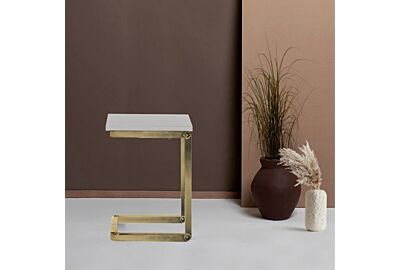 tavolo basso per negozi e showroom realizzato in ottone