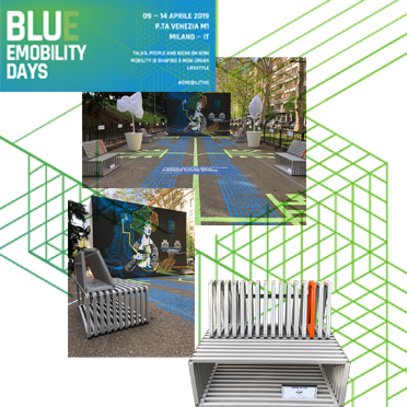 esposizione design per blue e-mobility days presentati durante fuorisalone 2019
