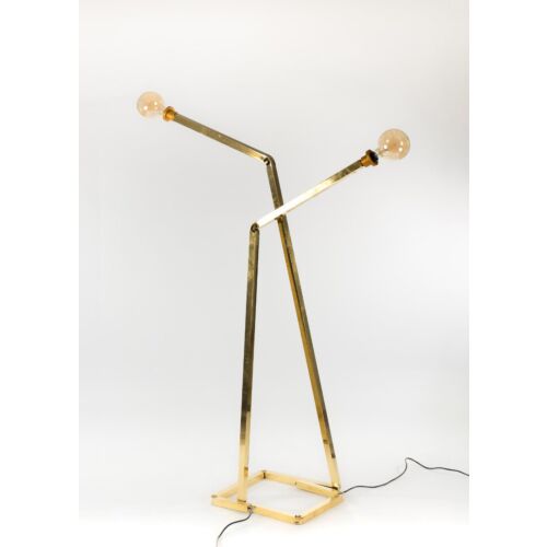 Lampada di design con struttura in ottone per showroom cm. 60x40x205h