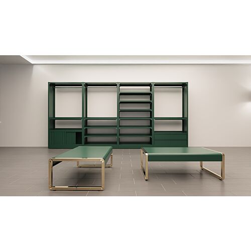 Modulo libreria in metallo zincato con fianchi chiusi