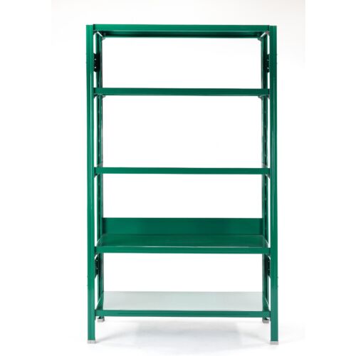 design bookcase in green colour for shops and offices