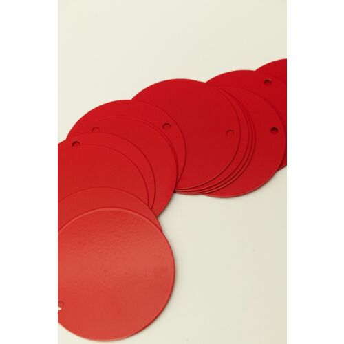 Set 10 Sottobicchieri in Ferro Verniciato Colore Rosso