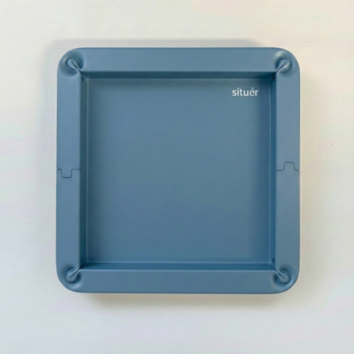 Vassoio Metallo Quadrato di Design colore Blu 25x25 cm