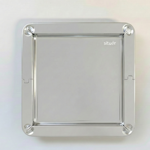 Vassoio Metallico 25x25 cm Cromato