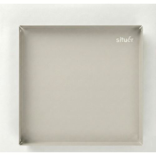 Vassoio Quadrato Verniciato di Design colore Grigio 20x20 cm