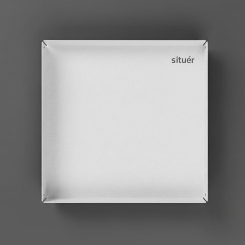 Vassoio Metallico di Design 20x20 cm Colore Bianco