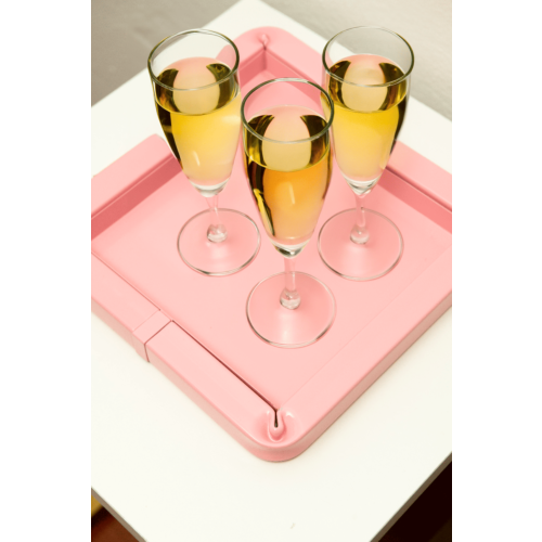 Svuota tasche di Ferro 25x25 cm Verniciato Rosa