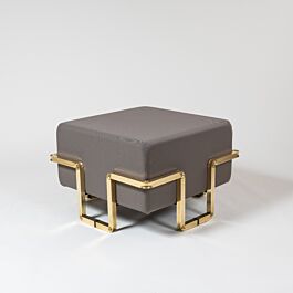 pouf di design in ottone e tessuto sostenibile by lorenzo guzzini ...