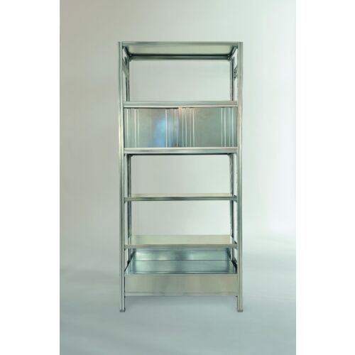 metal storage cabinet with drawers and doors