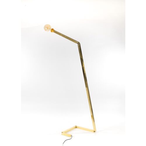 lampada singola di design in ottone e vetro fumè