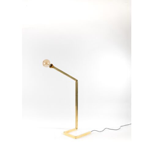 Lampada di design con struttura in ottone per showroom cm. 60x40x205h