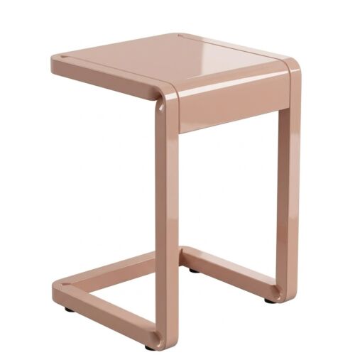 Sgabello FLEX metallico in acciaio verniciato cipria