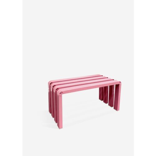 panca runway in acciaio verniciato colore rosa 