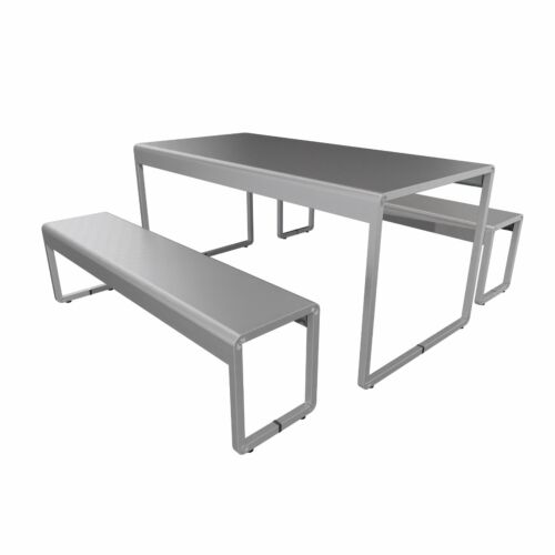 Panche e tavolo in ferro zincato di cm.150