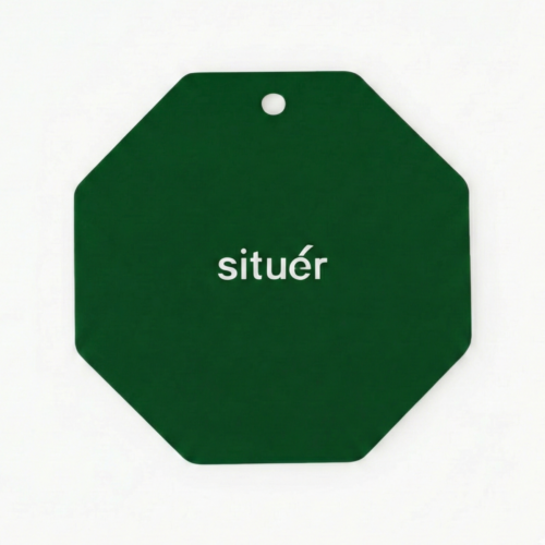 Set 6 Sottobicchieri Ottagonali in Metallo Verniciato Colore Verde