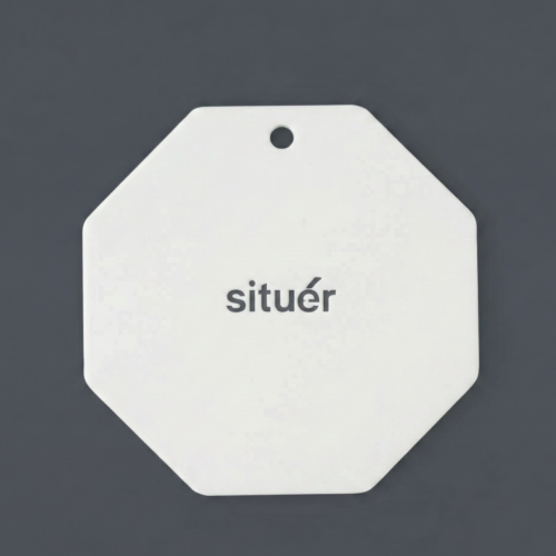 Set 6 Sottobicchieri Ottagonali in Metallo Verniciato Colore Bianco