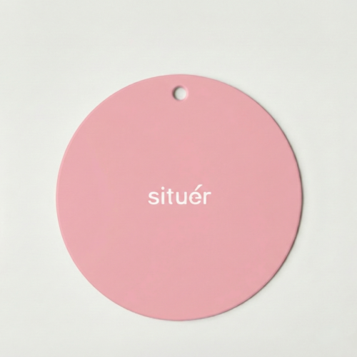 Set 6 Sottobicchieri in Metallo Verniciato Colore Rosa