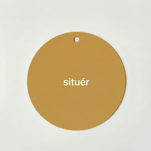 Set 6 Sottobicchieri in Metallo Verniciato Colore Senape