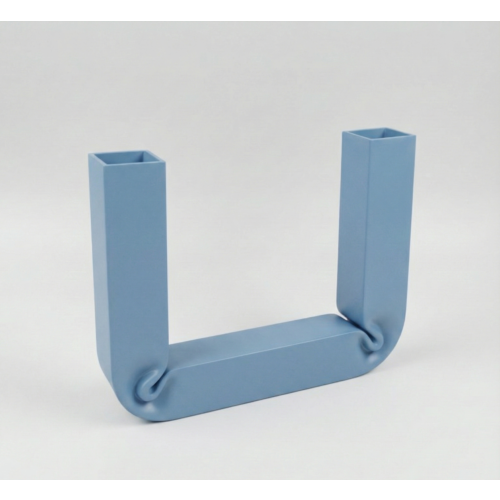 Portacandele Lumier in Metallo Verniciato Colore Blu 17x12 cm