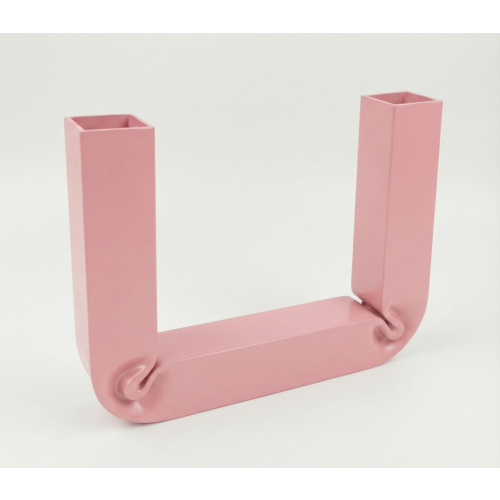 Portacandele Lumier in Metallo Verniciato Colore Rosa 17x12 cm