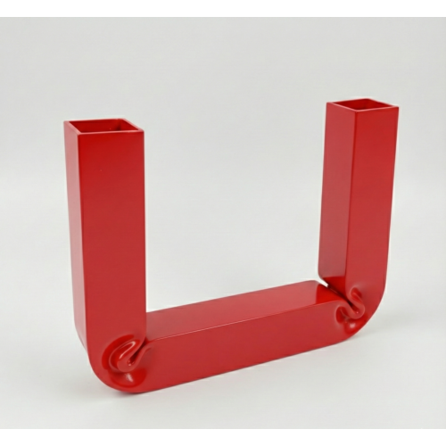 Portacandele Lumier in Metallo Verniciato Colore Rosso 17x12cm