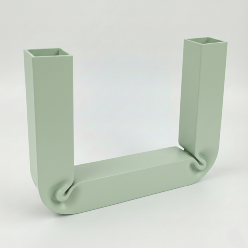 Portacandele Lumier in Metallo Verniciato Colore Verde 17x12cm