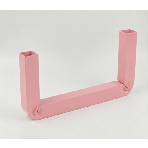 Portacandele Lumier in Metallo Verniciato Colore Rosa 25x12 cm