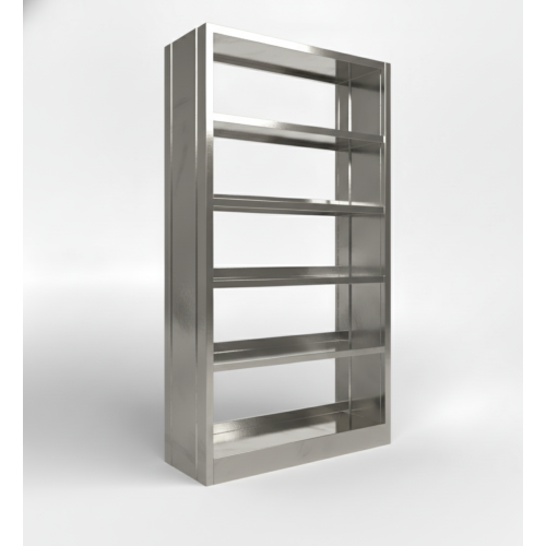 Modulo libreria in metallo zincato con fianchi chiusi