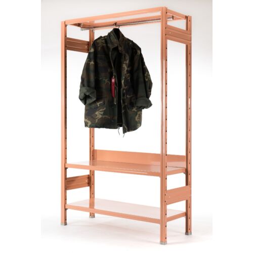 design metal shelving in pink by situér milano