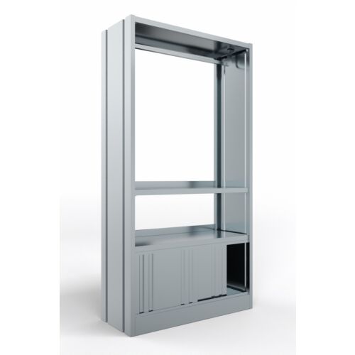 Mobile appendiabiti con fianchi chiusi e ante scorrevoli in acciaio zincato 