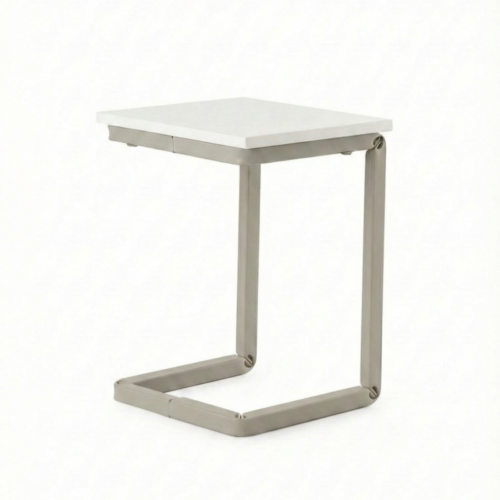 Sgabello FLEX in acciaio verniciato grigio 7032 e piano in legno