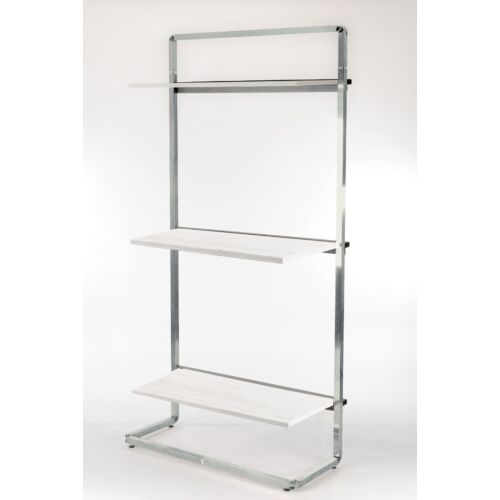 Espositore modulabile da parete di design con struttura in ottone cm. 93,5x44x200h