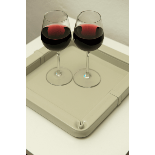 Vassoio Metallico 25x25 cm Colore Grigio