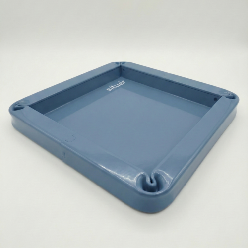 Vassoio Metallo Quadrato di Design colore Blu 25x25 cm