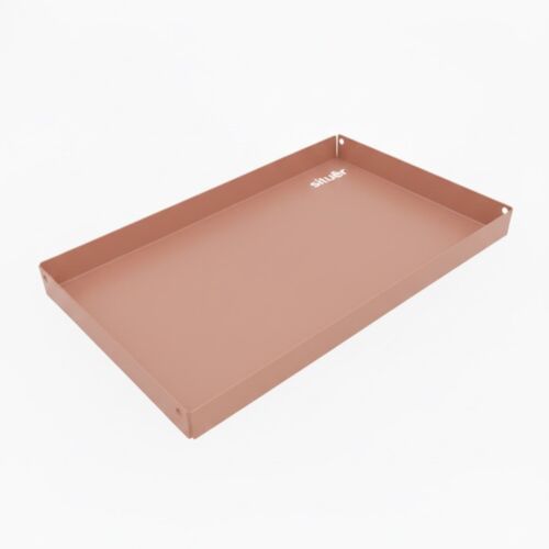 Vassoio Metallico di Design 35x20 cm Colore Cipria