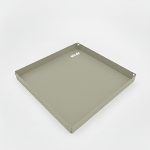 Vassoio Quadrato Verniciato di Design colore Grigio 20x20 cm