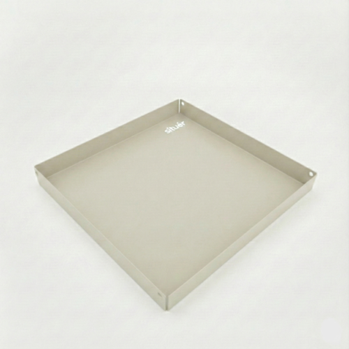 Vassoio Quadrato Verniciato di Design colore Grigio 20x20 cm