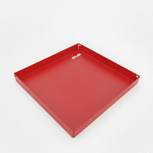 Vassoio Ferro Quadrato di Design colore Rosso 20x20 cm