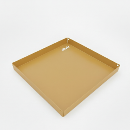Vassoio Metallico di Design 20x20 cm Colore Senape