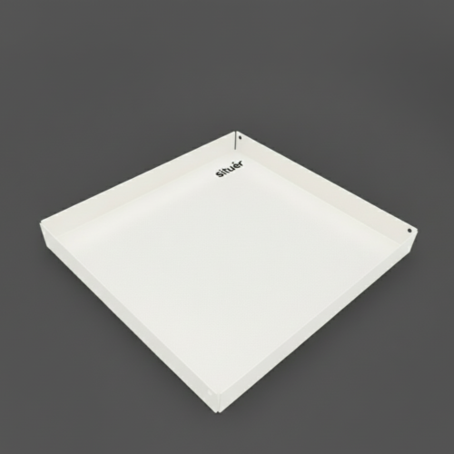 Vassoio Metallico di Design 20x20 cm Colore Bianco