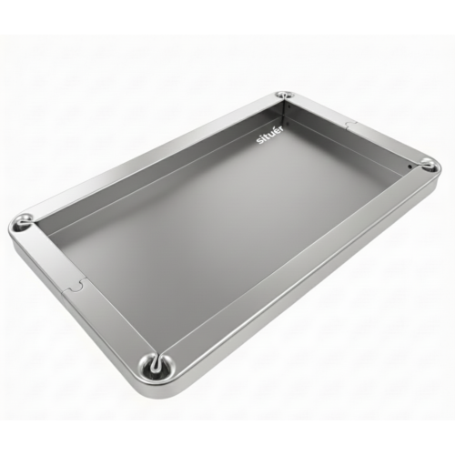 Vassoio Rettangolare 40x25 cm Cromato Svuota Tasche