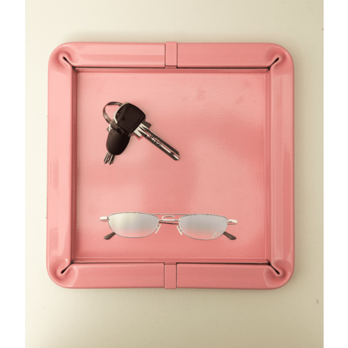 Svuota tasche di Ferro 25x25 cm Verniciato Rosa