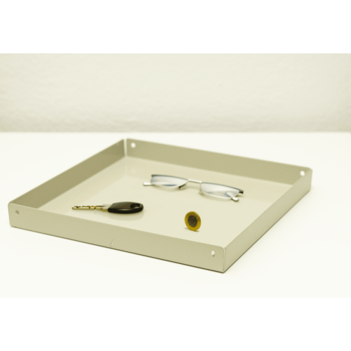 Vassoio Quadrato Verniciato di Design colore Grigio 20x20 cm