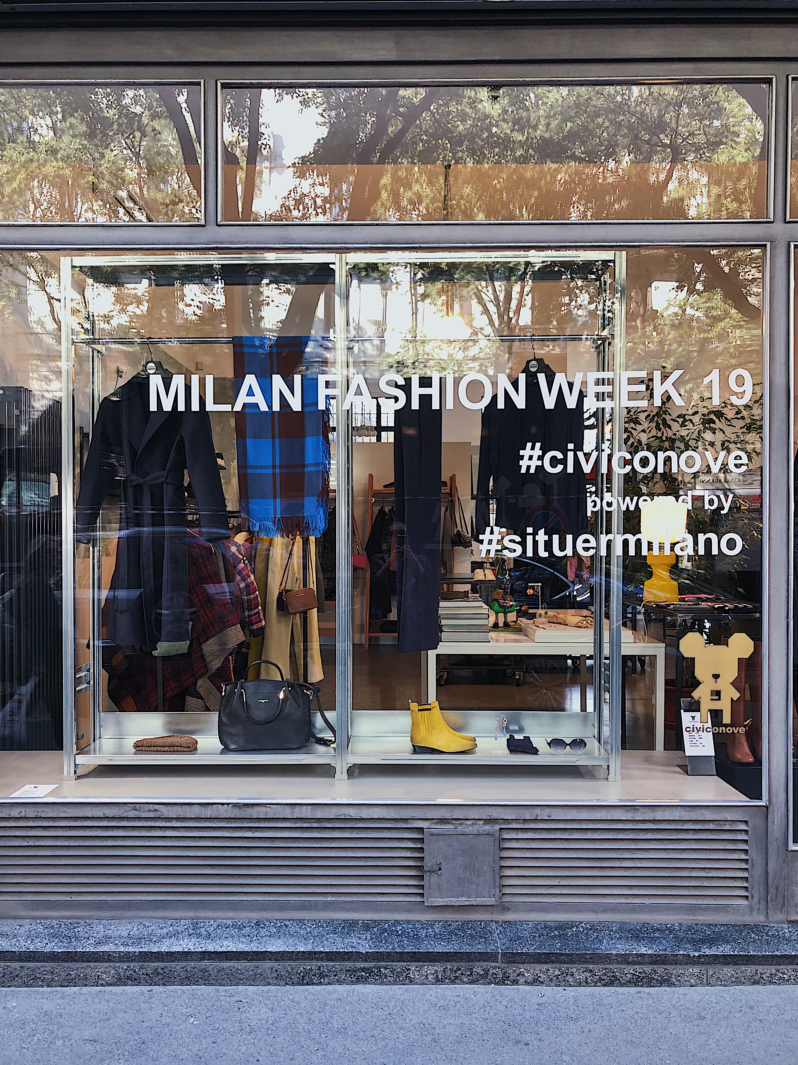 window display milano fashion week situer milano