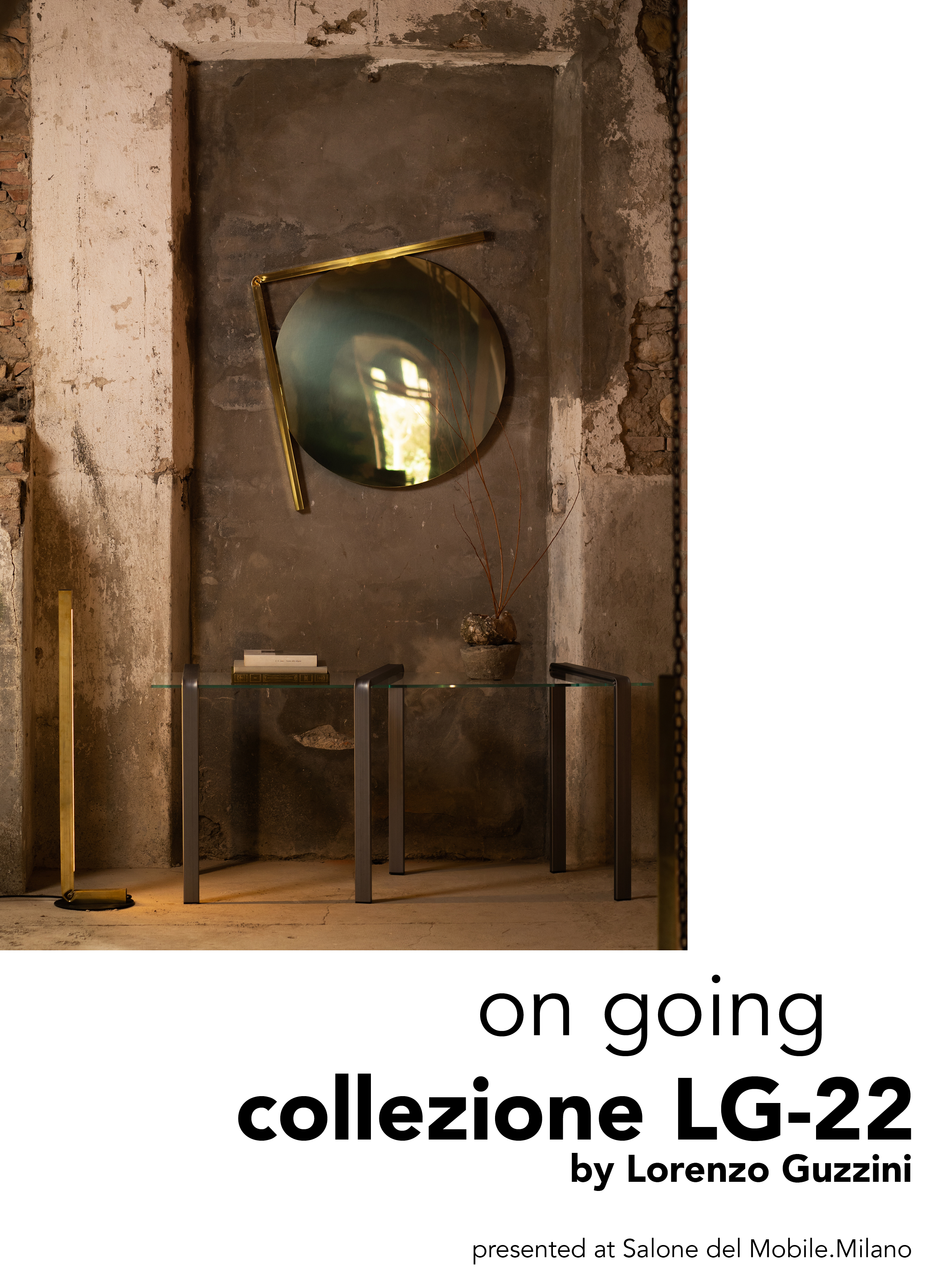 design set up for nilufar gallery in milan