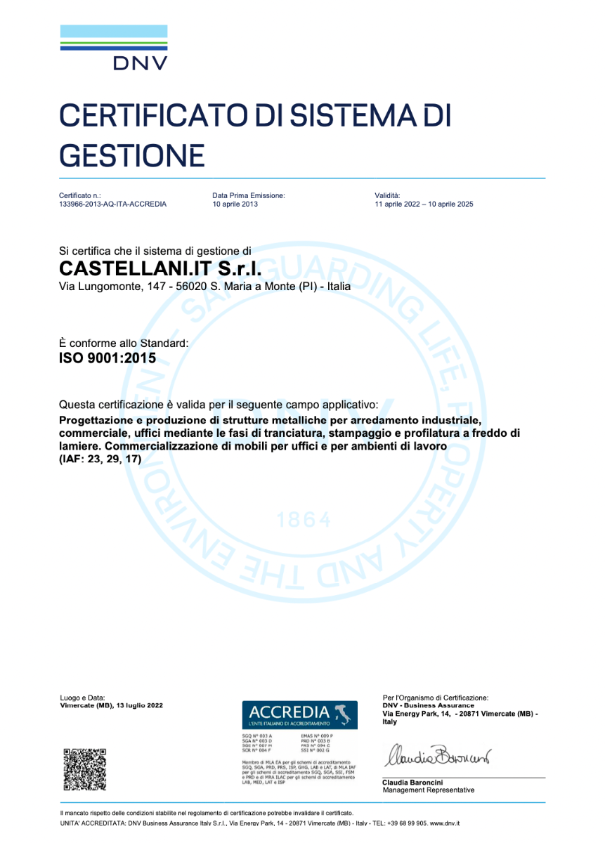 Certificato ISO 9001